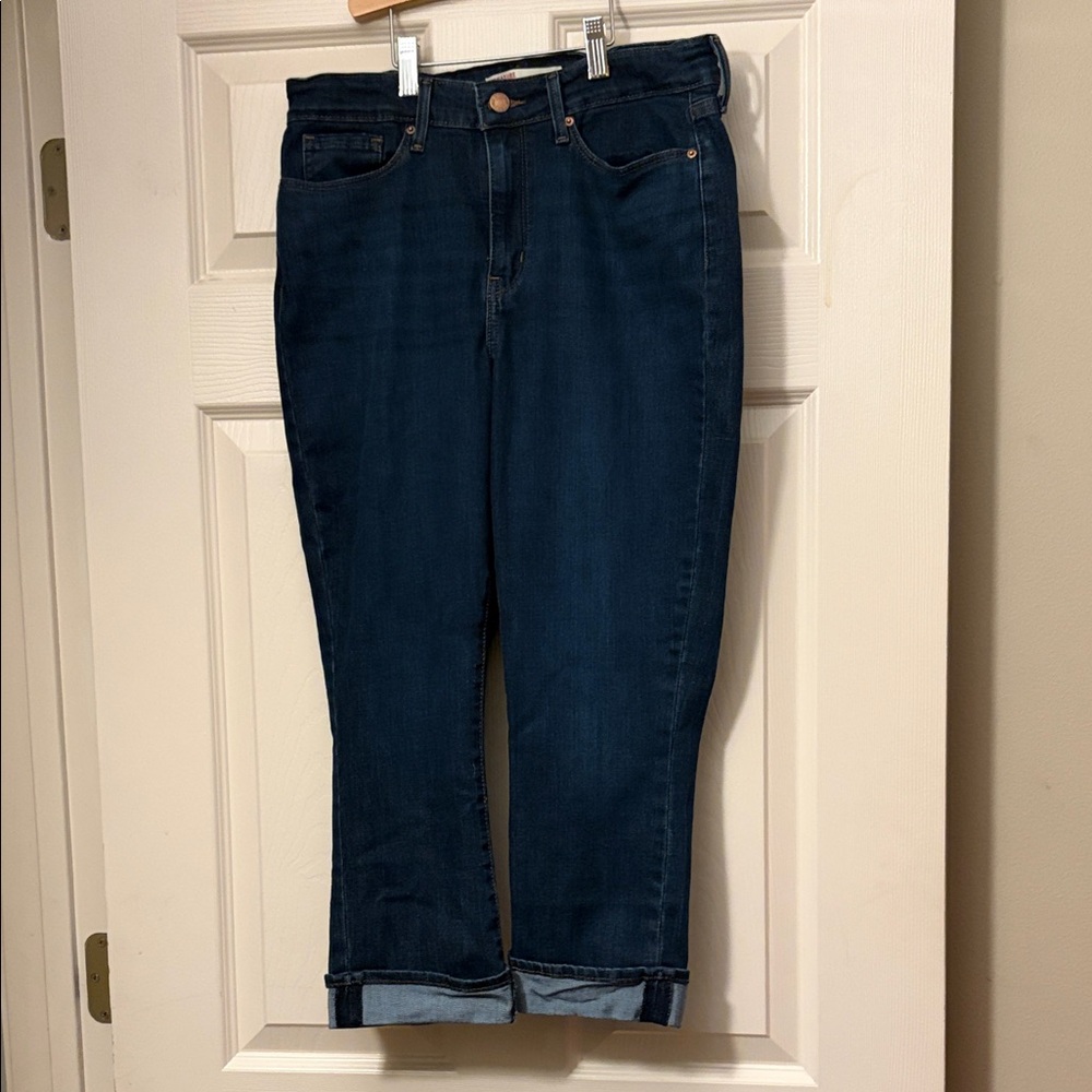 Signature by Levi Strauss Dark Blue Ankle Jeans